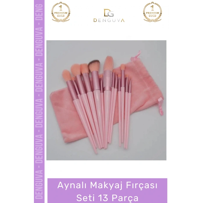 #MakyajFırçası Profesyonel Yumuşak Sentetik Ergonomik Sap Far Fondöten Makyaj Fırçası Seti 13 Parça