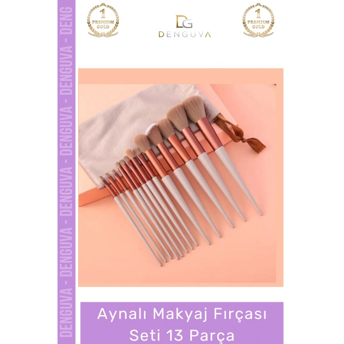 #MakyajFırçası Profesyonel Yumuşak Sentetik Ergonomik Sap Far Fondöten Makyaj Fırçası Seti 13 Parça