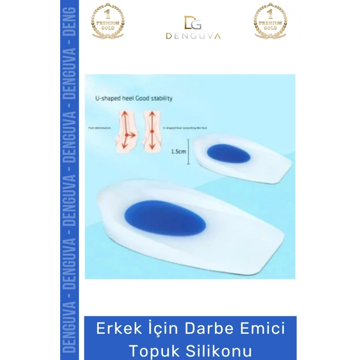 #TopukSilikonu Erkek Ayak Sağlığı Medikal Mavi Destekli Silikon Yumuşak Darbe Emici Topuk Silikonu