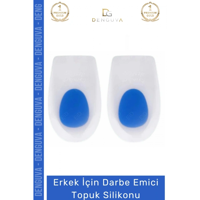 #TopukSilikonu Erkek Ayak Sağlığı Medikal Mavi Destekli Silikon Yumuşak Darbe Emici Topuk Silikonu