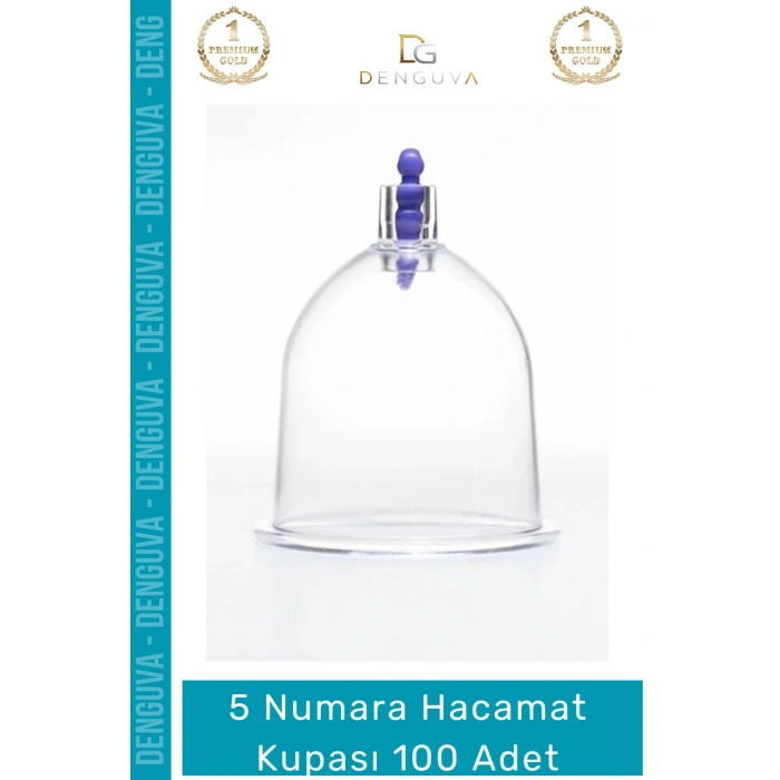 #HacamatKupası Medikal Steril Pürüzsüz Kaliteli Tek Kullanımlık 5 Numara Hacamat Kupası - 100 Adet