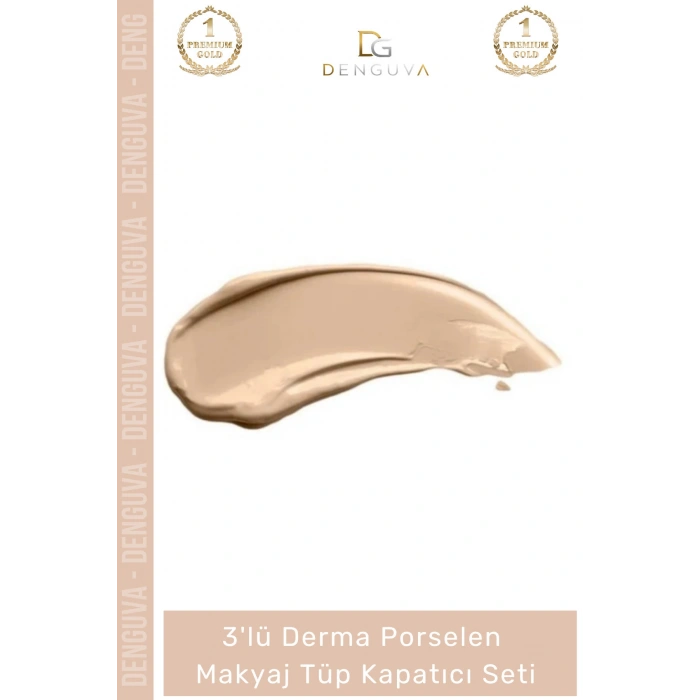 #KapatıcıSet Profesyonel Derma Porselen 3lü Aydınlatıcı Kontur Kapatıcı Makyaj Tüp Kapatıcı Seti