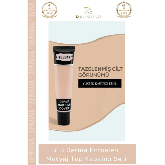 #KapatıcıSet Profesyonel Derma Porselen 3lü Aydınlatıcı Kontur Kapatıcı Makyaj Tüp Kapatıcı Seti