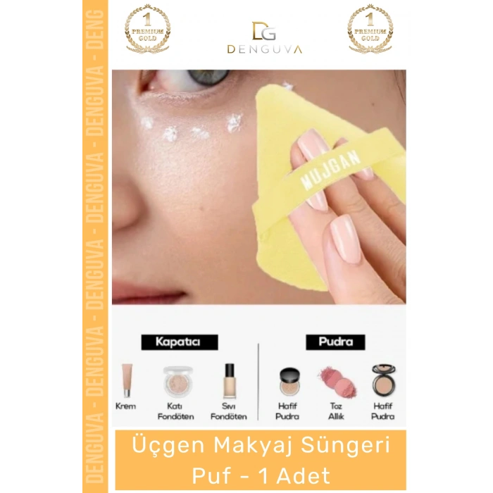 #MakyajSüngeri Profesyonel Yumuşak Puf Göz Altı Kapatıcı Fondöten Pudra Uygulama Üçgen Makyaj Süngeri