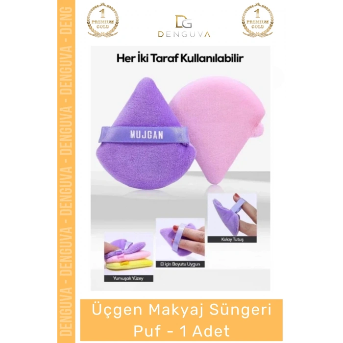 #MakyajSüngeri Profesyonel Yumuşak Puf Göz Altı Kapatıcı Fondöten Pudra Uygulama Üçgen Makyaj Süngeri