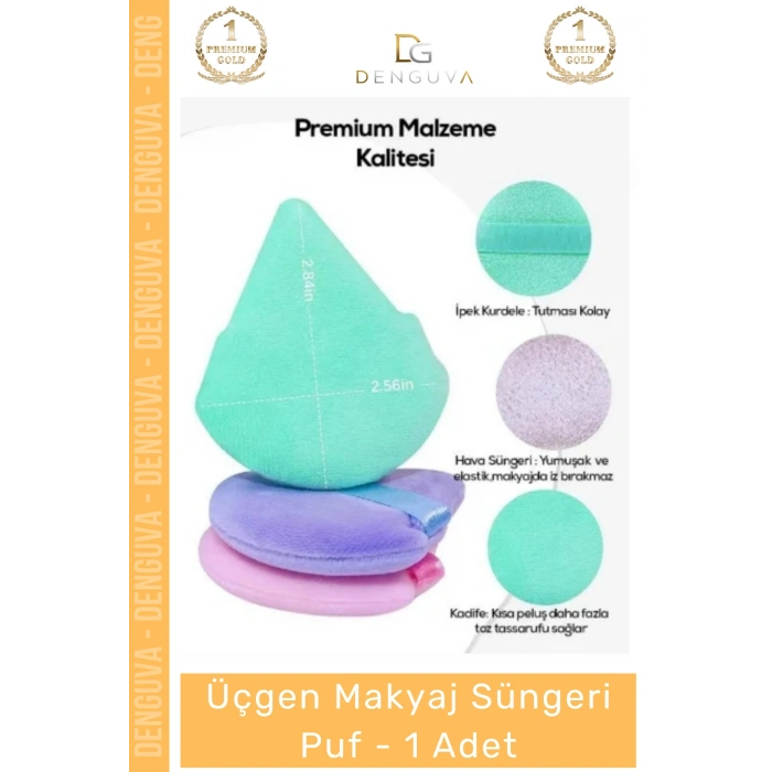 #MakyajSüngeri Profesyonel Yumuşak Puf Göz Altı Kapatıcı Fondöten Pudra Uygulama Üçgen Makyaj Süngeri