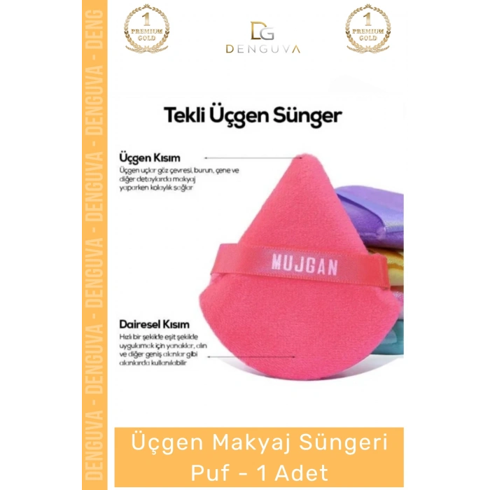 #MakyajSüngeri Profesyonel Yumuşak Puf Göz Altı Kapatıcı Fondöten Pudra Uygulama Üçgen Makyaj Süngeri