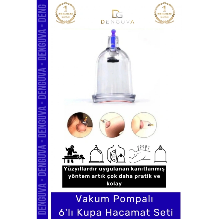 #HacamatSeti Profesyonel Vakumlu Pompalı Sağlık Detoks Dayanıklı Hijyenik Hacamax 6 Adet Kupa Seti