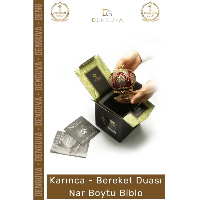 #Biblo Nakkaş Polyester Küçük Boy Dekoratif Sarı Obje Şık Hediyelik Ayetel Kürsi Bereket Nar Boytu Biblo