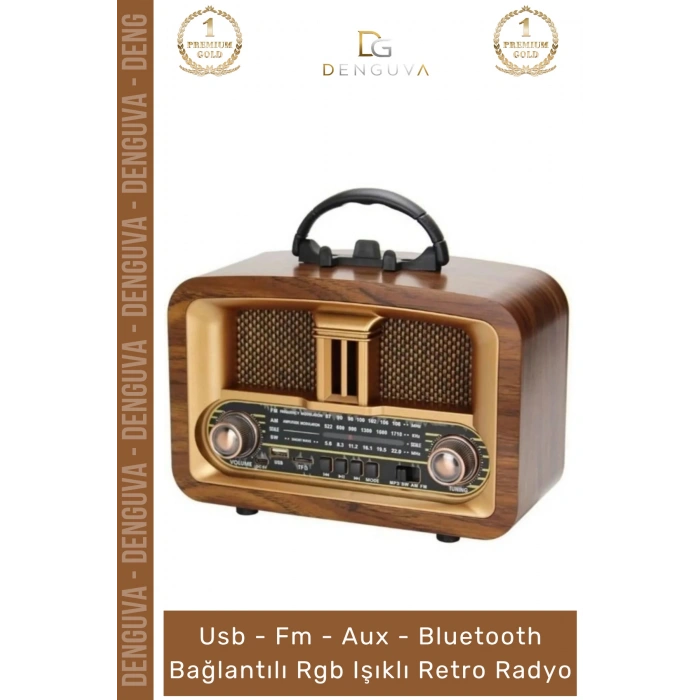 #Radyo Bluetooth FM USB Kart Girişli Taşınabilir Everton Ses Sistemi Aux Şarjlı Nostaljik Radyo