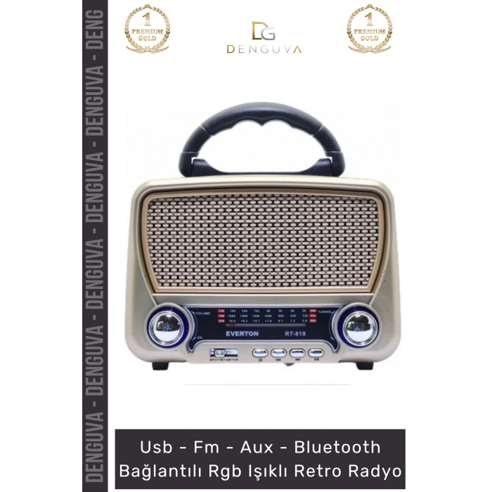 #Radyo RT819 Solar Enerjili Bluetooth Fenerli Nostalji Taşınabilir Ses Sistemi Mp3 Player Müzik