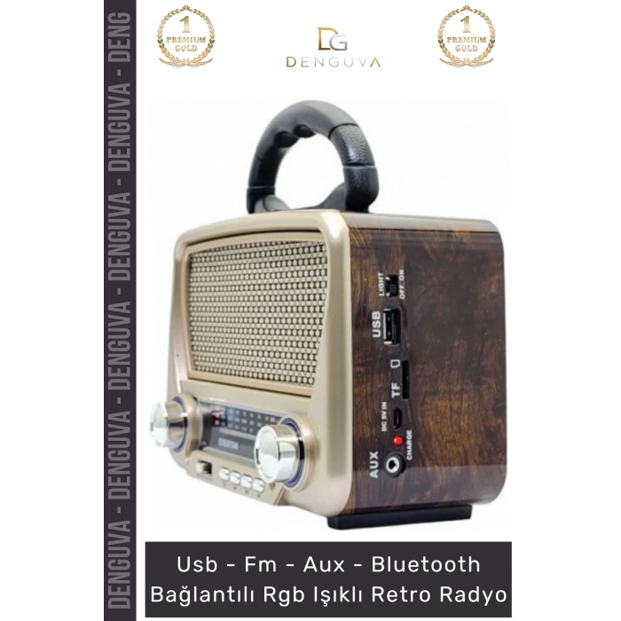 #Radyo RT819 Solar Enerjili Bluetooth Fenerli Nostalji Taşınabilir Ses Sistemi Mp3 Player Müzik