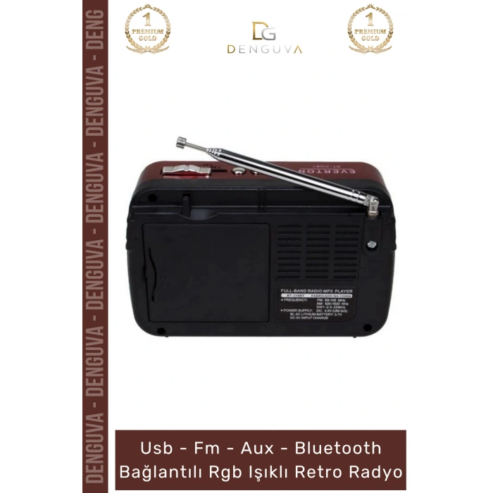 #Radyo Nostaljik Radyo Çift Hoparlörlü Bluetooth USB TF Card Girişli Mp3 Player Müzik Kutusu