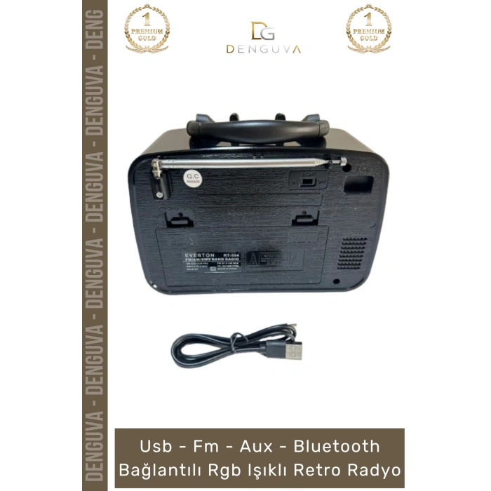 #Radyo Everton RT554 Bluetooth Nostalji FM USB Kart Girişli Taşınabilir Mp3 Player Müzik Kutusu