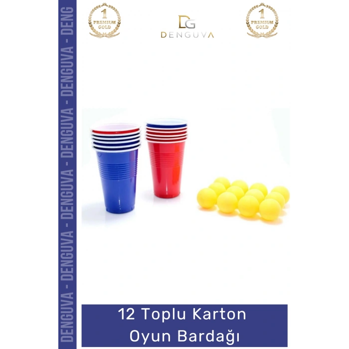 #OyunBardağı Renkli Büyük Boy Bira Kupası Karton Set Eğlenceli Aktivite Dayanıklı 12 Toplu Oyun Bardağı