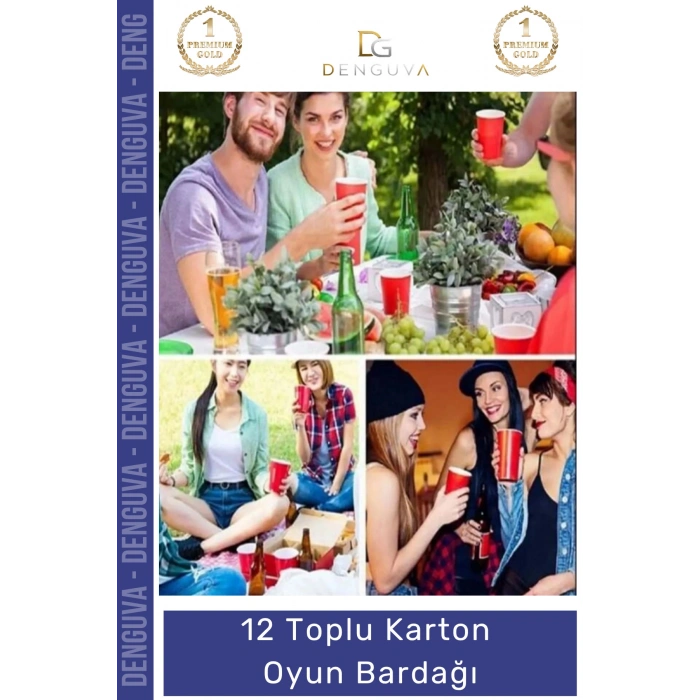 #OyunBardağı Renkli Büyük Boy Bira Kupası Karton Set Eğlenceli Aktivite Dayanıklı 12 Toplu Oyun Bardağı