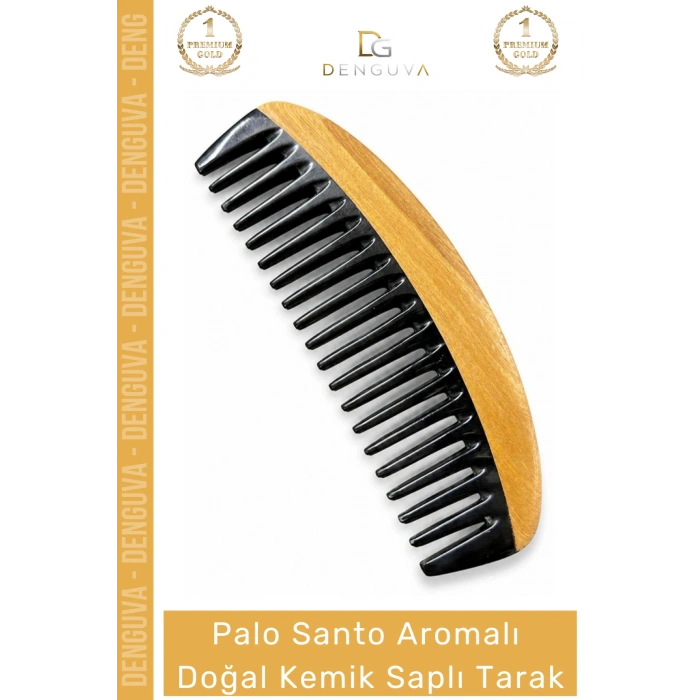 #KemikTarak Palo Santo Aromalı Antistatik El İşçiliği Lüks Geniş Masaj Saç Dişli Doğal Kemik Tarak