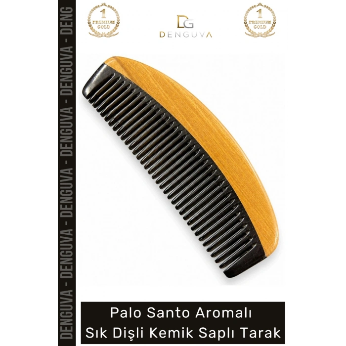 #KemikTarak Palo Santo Aromalı Antistatik El İşçiliği Masaj Etkili Lüks Sık Dişli Doğal Kemik Tarak