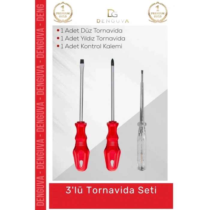 #TornavidaSeti Profesyonel Dayanıklı Mıknatıslı Uçlu Ergonomik 3lü Tornavida Seti
