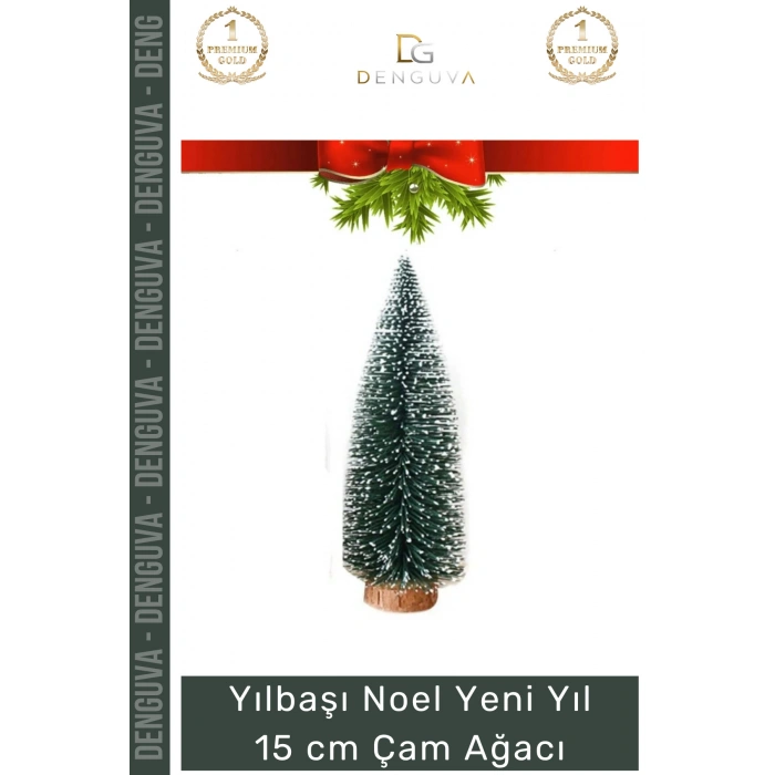 #SüsAğacı Yılbaşı Masa Üstü Dekoratif Hediyelik Süslemeli Şık Yapay Sedir Ağacı 15cm 1 Adet