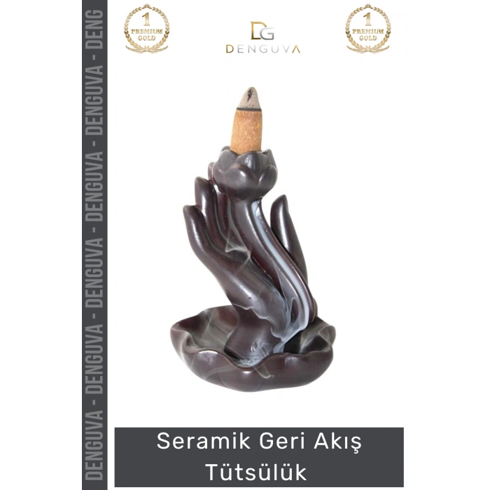 #Tütsülük İthal Seramik Dekoratif Geri Akışlı Tütsülük Modern Tasarım Şık Aksesuar Oda Kokusu Biblo
