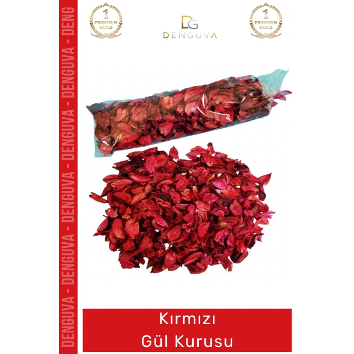 #GülKurusu Kırmızı Kuru Gül Yaprağı Hediyelik Kutu Süsleme Dekoratif Doğal Gül Kurusu Kokulu 100 Gr