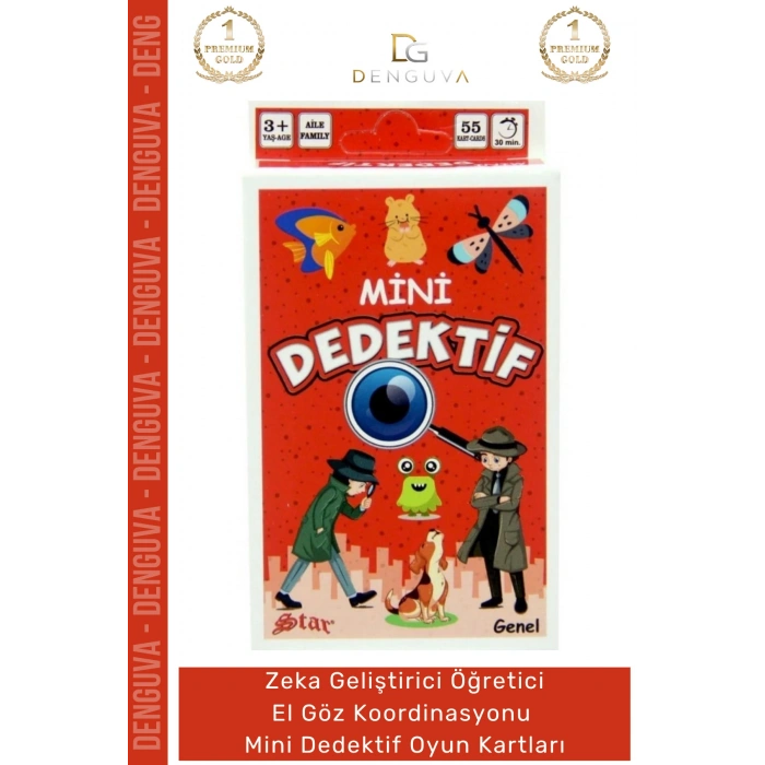 #OyunKartı Zeka Geliştirici Hız Odaklanma Görsel Algı 55 Kartlı Mini Dedektif Genel Oyun Kartı