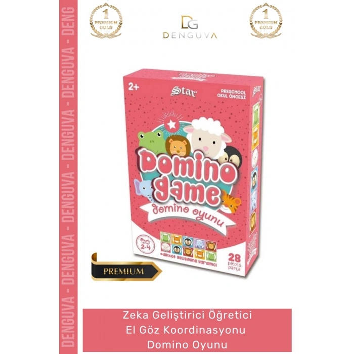 #Domino Öğretici Zeka Geliştirici Çocuk Oyun Seti Strateji 28 Parça Domino Oyunu