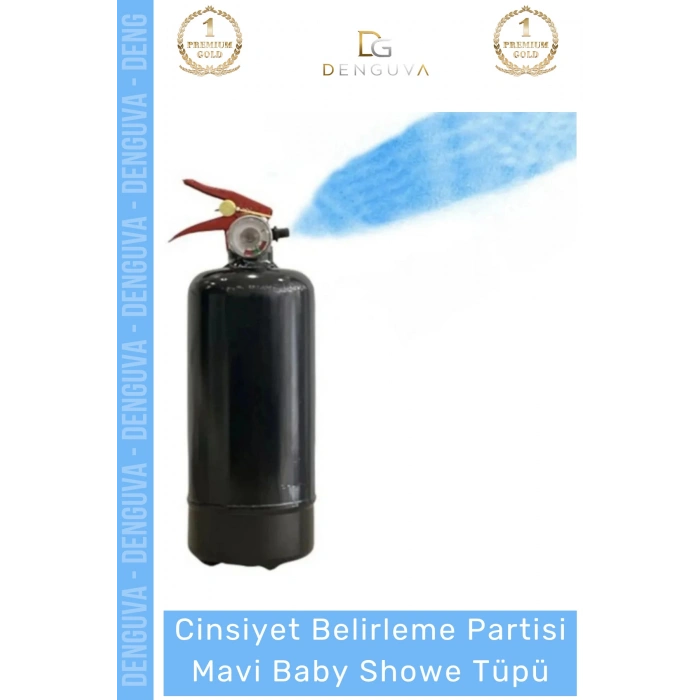 #BabyShower Cinsiyet Belirleme Holi Tozu Yangın Söndürücü Doğal Mavi Erkek Bebek Baby Shower Tüpü