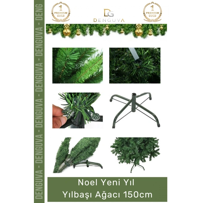 #YılbaşıAğacı Kaliteli Dekoratif Lüks Yılbaşı Çam Ağacı Sık Yapraklı Yeşil Noel Paket 150 Cm 240 Dal