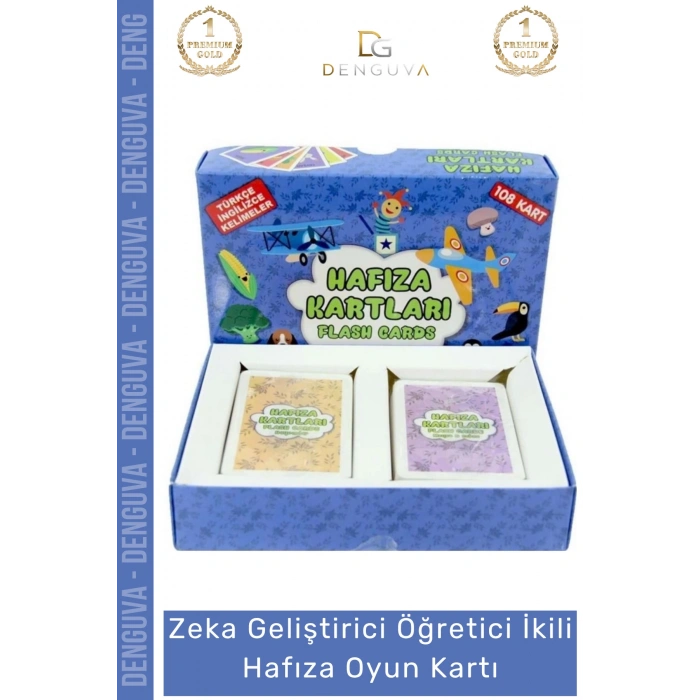 #HafızaOyunu Çocuk Eğitici Dikkat Algı Odaklanma Geliştirici Zeka 108 Kart İkili Hafıza Oyun Kartı