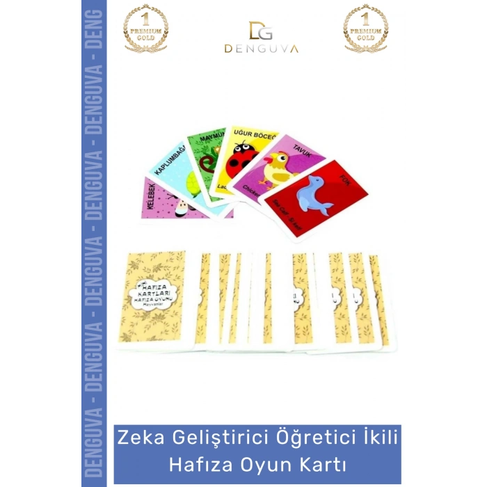 #HafızaOyunu Çocuk Eğitici Dikkat Algı Odaklanma Geliştirici Zeka 108 Kart İkili Hafıza Oyun Kartı