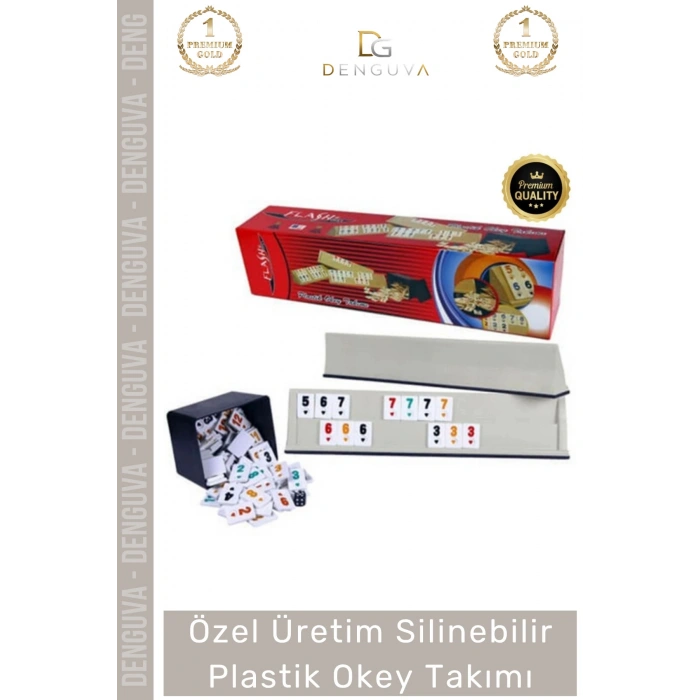 #OkeyTakımı Hijyenik Kir Tutmaz Çizilmeye Dayanıklı Hafif Flash Plastik Okey Takımı