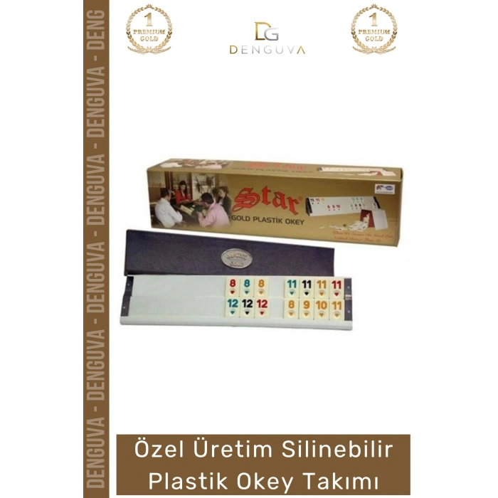 #OkeyTakımı Hijyenik Kir Tutmaz Çizilmez Silinir Altın Plastik Kahveci Okey Takımı