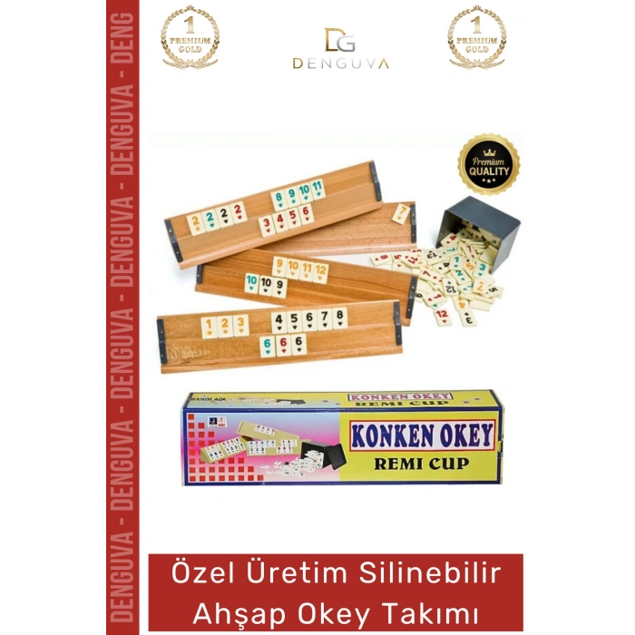 #OkeyTakımı Kir Tutmaz Çizilmeye Dayanıklı Silinebilir Doğal Konken Ahşap Okey Takımı