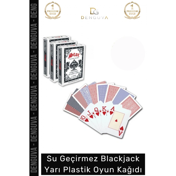 #İskambil Su Geçirmez Dayanıklı Profesyonel Texas Holdem Blackjack Poker Yarı Plastik Oyun Kağıdı