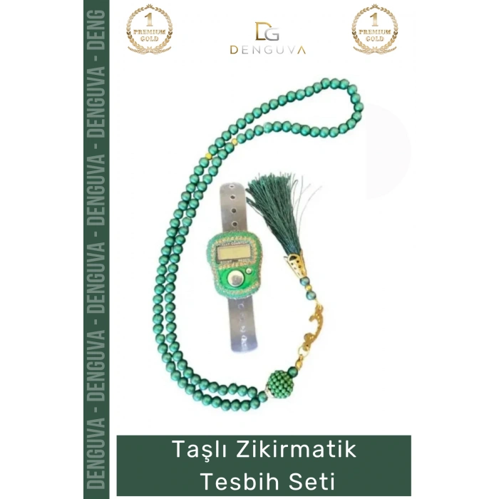 #Zikirmatik Taşlı Zikirmatik LCD Ekranlı Hafızalı Hac Umre Mevlüt Kutulu 99lu İnci Tesbih Set