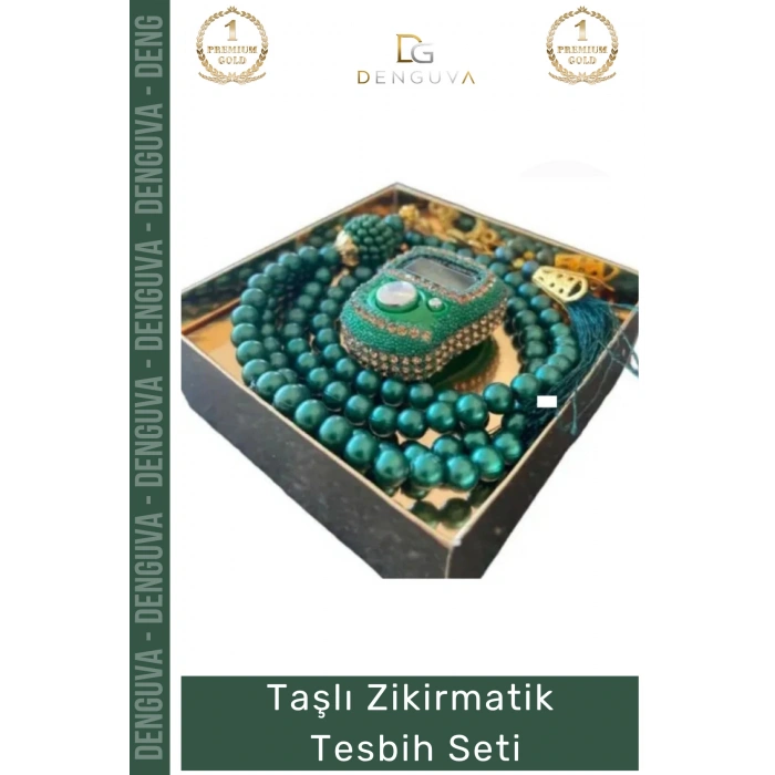 #Zikirmatik Taşlı Zikirmatik LCD Ekranlı Hafızalı Hac Umre Mevlüt Kutulu 99lu İnci Tesbih Set