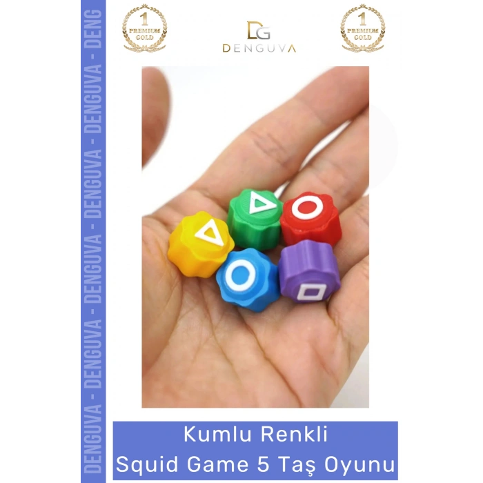 #Oyuncak Çocuk Eğitici Zeka Geliştirici Kumlu Ağır Renkli Strateji Seti Squid Game 5 Taş Oyunu