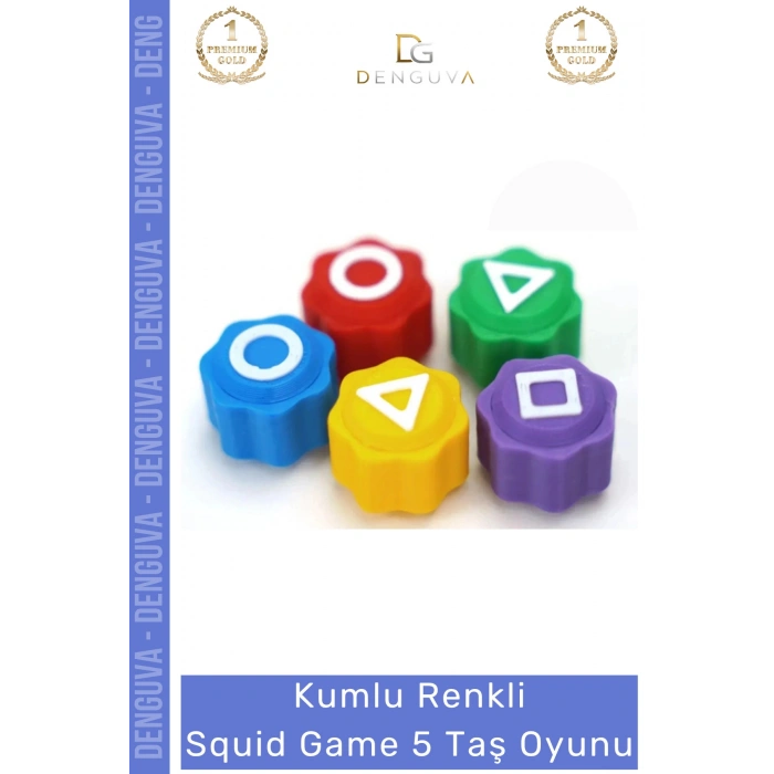 #Oyuncak Çocuk Eğitici Zeka Geliştirici Kumlu Ağır Renkli Strateji Seti Squid Game 5 Taş Oyunu