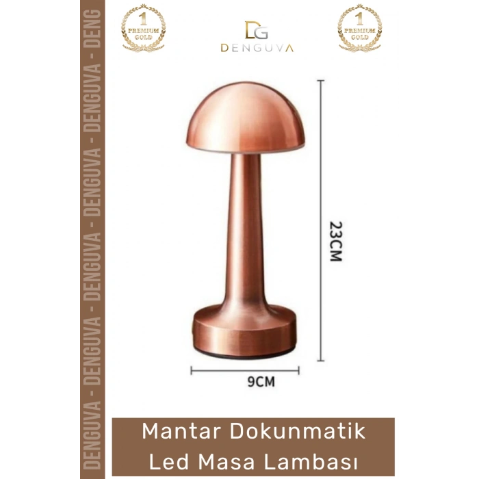 #Lamba Mantar Şarjlı Dimlenebilir Modern Tasarım Ofis Gece Okuma Dokunmatik LED Masa Lambası