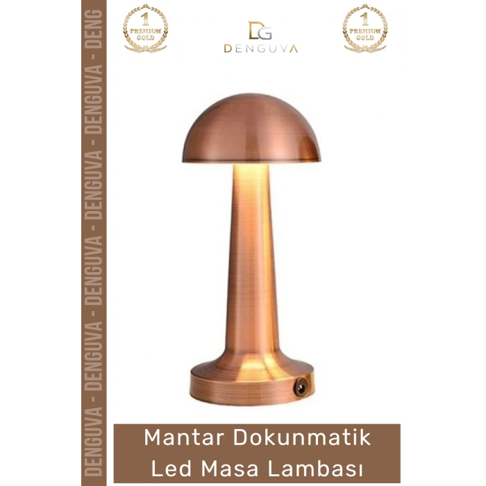#Lamba Mantar Şarjlı Dimlenebilir Modern Tasarım Ofis Gece Okuma Dokunmatik LED Masa Lambası