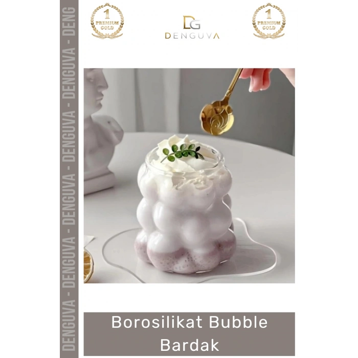 #Bardak Isıya Dirençli Şeffaf İnce Tasarım Çay Kahve Sunum Dayanıklı Borosilikat Bubble Bardak