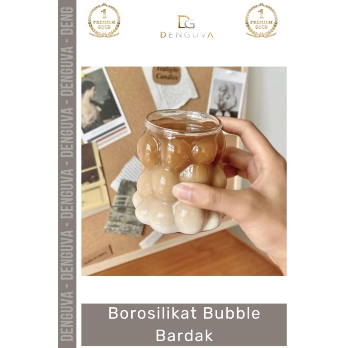 #Bardak Isıya Dirençli Şeffaf İnce Tasarım Çay Kahve Sunum Dayanıklı Borosilikat Bubble Bardak