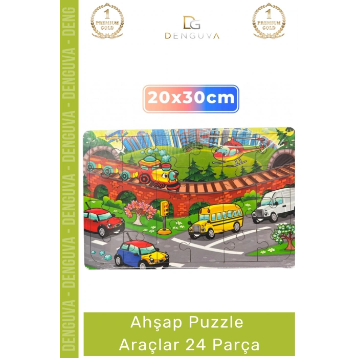 #Puzzle Eğitici Öğretici Oyuncak Seti El Göz Koordinasyonu Yerli Ahşap Puzzle Araçlar 24 Parça
