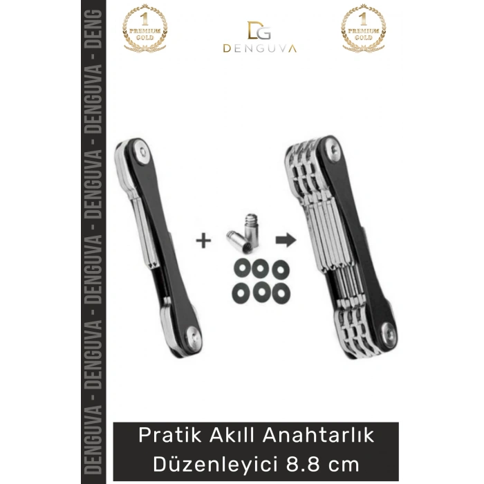 #AnahtarlıkDüzenleyici Dayanıklı Alüminyum Gövde Paslanmaz Çelik Pratik Kompakt Akıllı Anahtarlık Düzenleyici