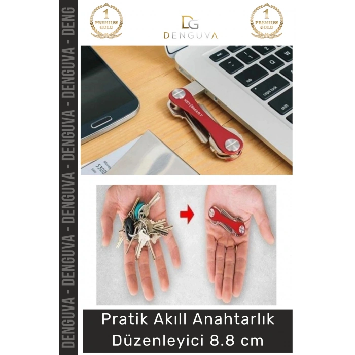 #AnahtarlıkDüzenleyici Dayanıklı Alüminyum Gövde Paslanmaz Çelik Pratik Kompakt Akıllı Anahtarlık Düzenleyici