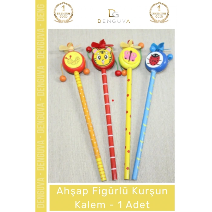 #KurşunKalem Renkli Sevimli Hayvanlı Dayanıklı Ergonomik Okul Hediyelik Ahşap Figürlü Kurşun Kalem