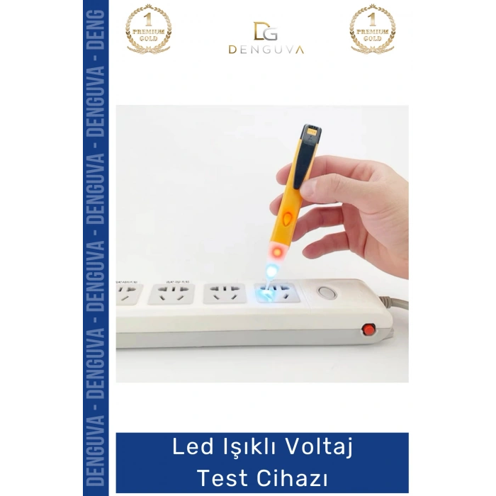 #VoltajCihazı LED Işıklı Sesli Uyarı Hassas Algılama Dijital Faz Kontrolü Temassız Voltaj Test Cihazı