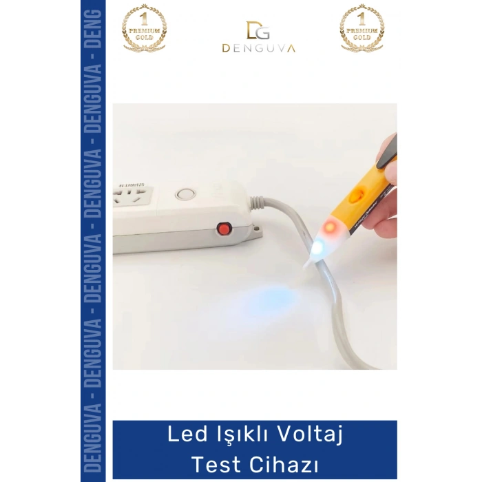 #VoltajCihazı LED Işıklı Sesli Uyarı Hassas Algılama Dijital Faz Kontrolü Temassız Voltaj Test Cihazı
